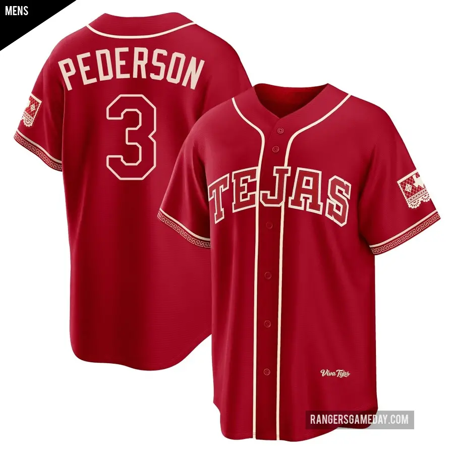 Men's Texas Rangers ＃3 Joc Pederson Limited Red 2026 City Connect Stadium Jersey