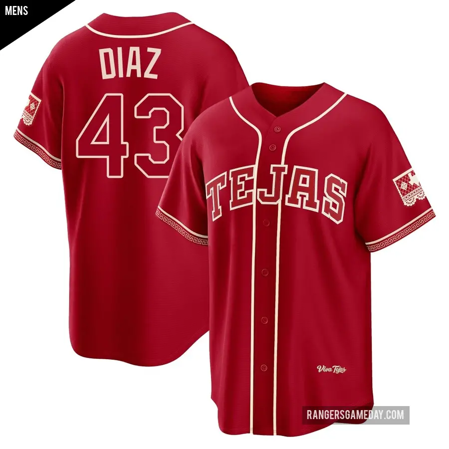 Men's Texas Rangers ＃43 Alexis Diaz Limited Red 2026 City Connect Stadium Jersey