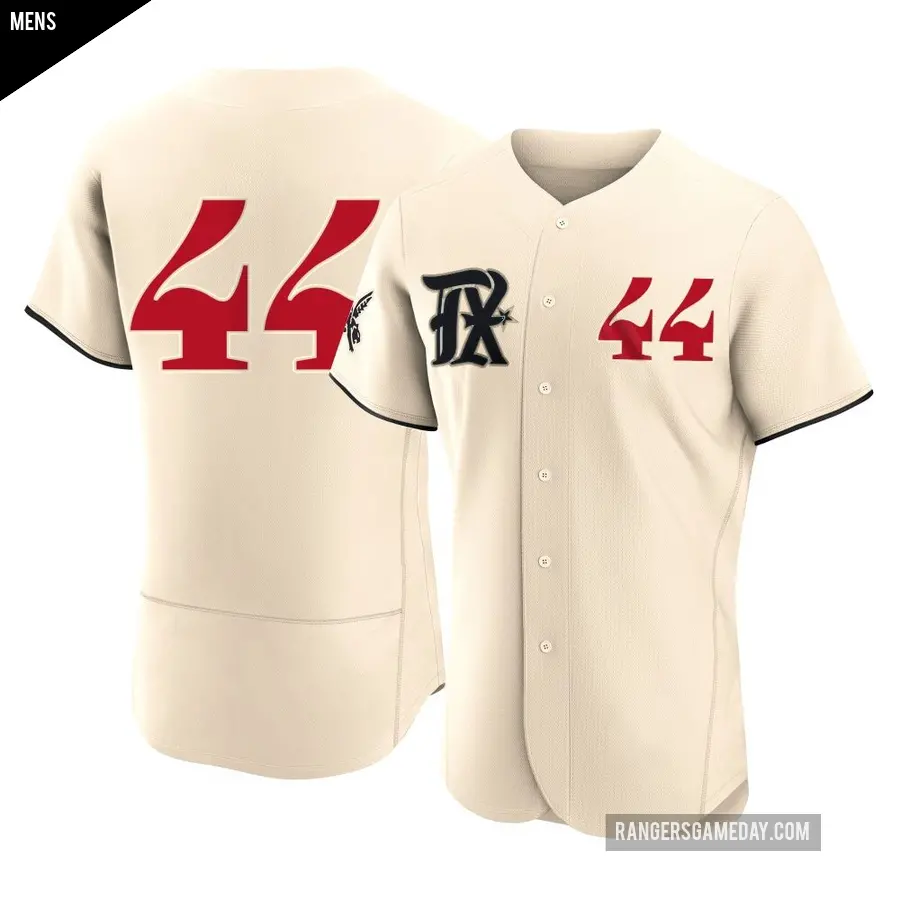 Men's Texas Rangers ＃44 Rowdy Tellez Authentic Cream 2023 City Connect Jersey