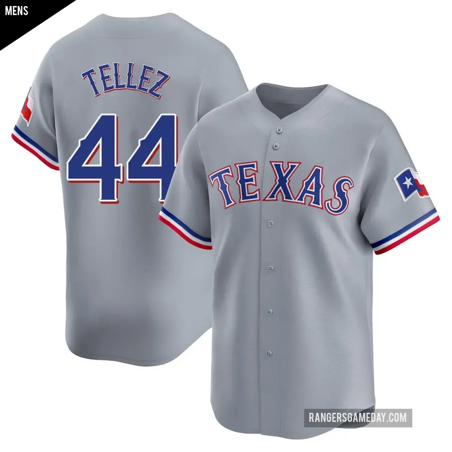 Men's Texas Rangers ＃44 Rowdy Tellez Limited Gray Away Jersey