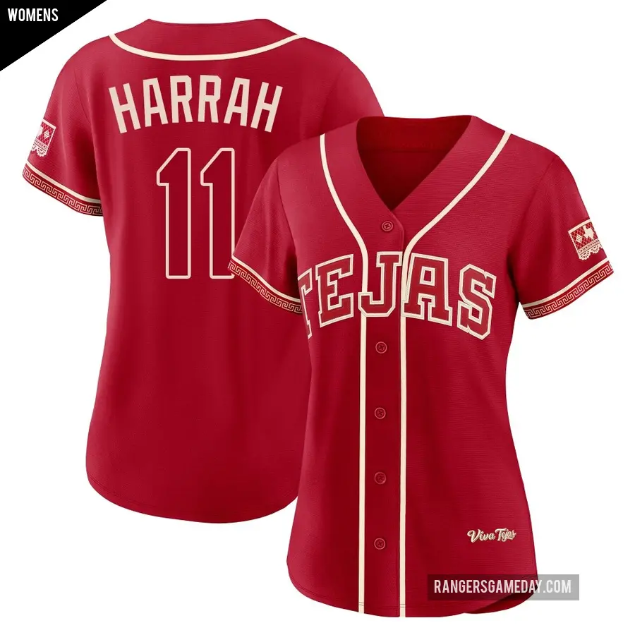 Women's Texas Rangers ＃11 Toby Harrah Limited Red 2026 City Connect Stadium Jersey