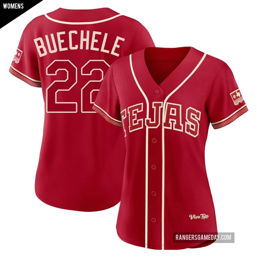 Women's Texas Rangers ＃22 Steve Buechele Limited Red 2026 City Connect Stadium Jersey