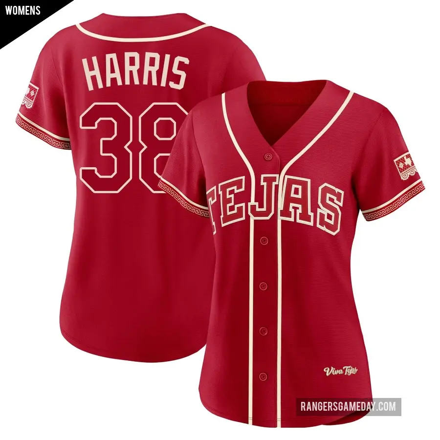 Women's Texas Rangers ＃38 Dustin Harris Limited Red 2026 City Connect Stadium Jersey