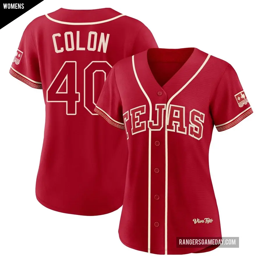 Women's Texas Rangers ＃40 Bartolo Colon Limited Red 2026 City Connect Stadium Jersey
