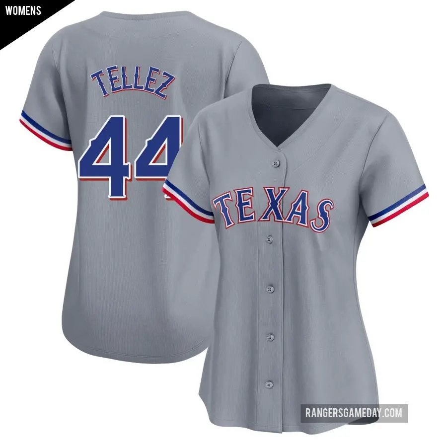 Women's Texas Rangers ＃44 Rowdy Tellez Limited Gray Away Jersey