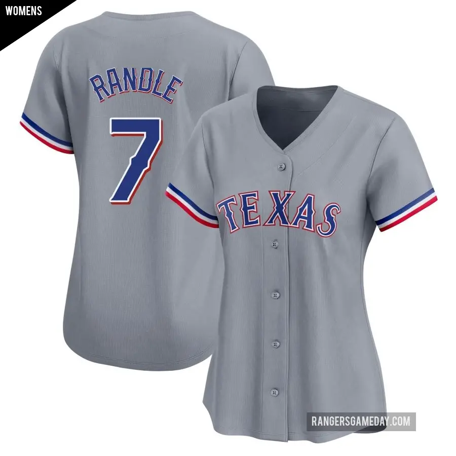 Women's Texas Rangers ＃7 Lenny Randle Limited Gray Away Jersey